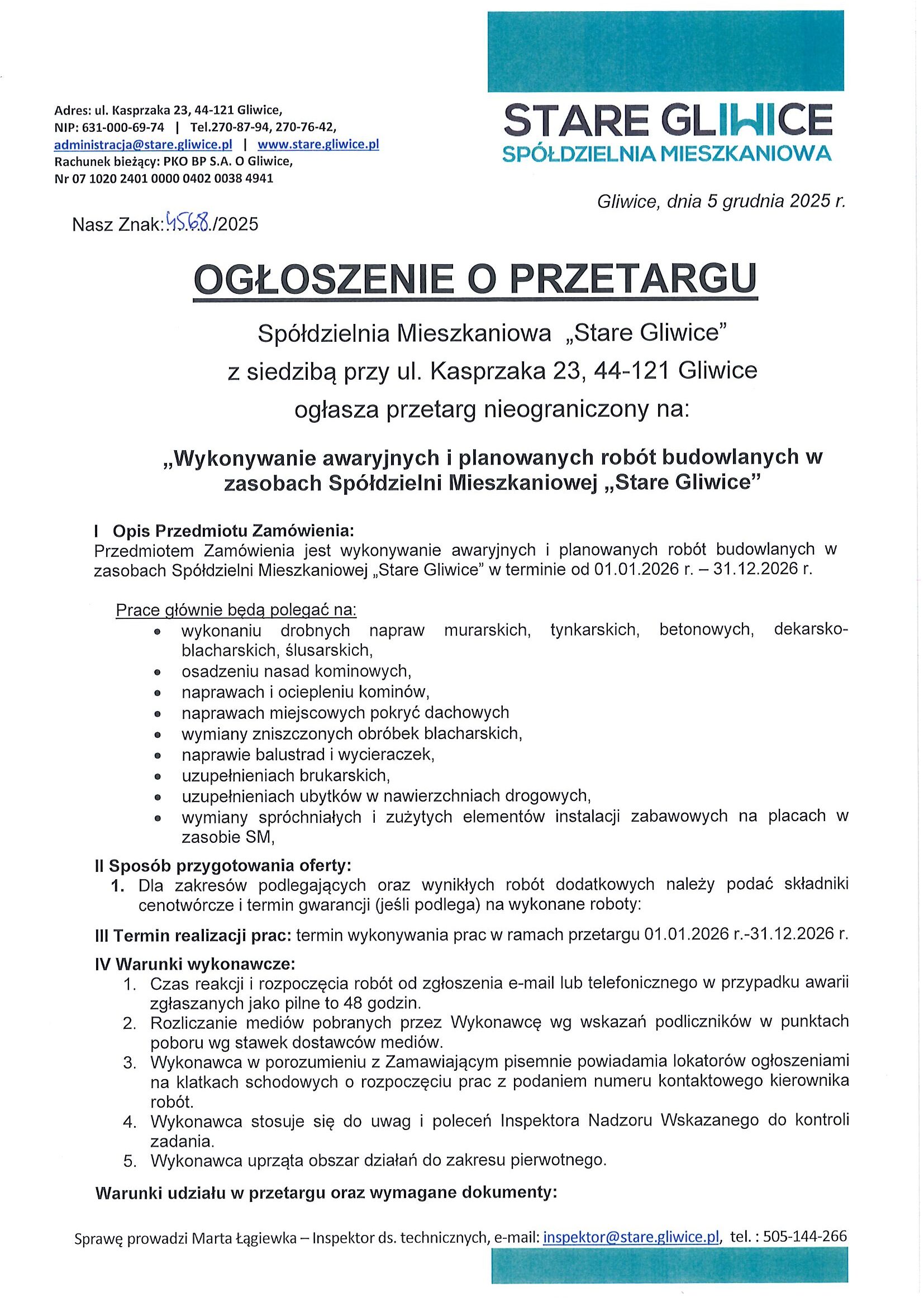 Ogłoszenie 1