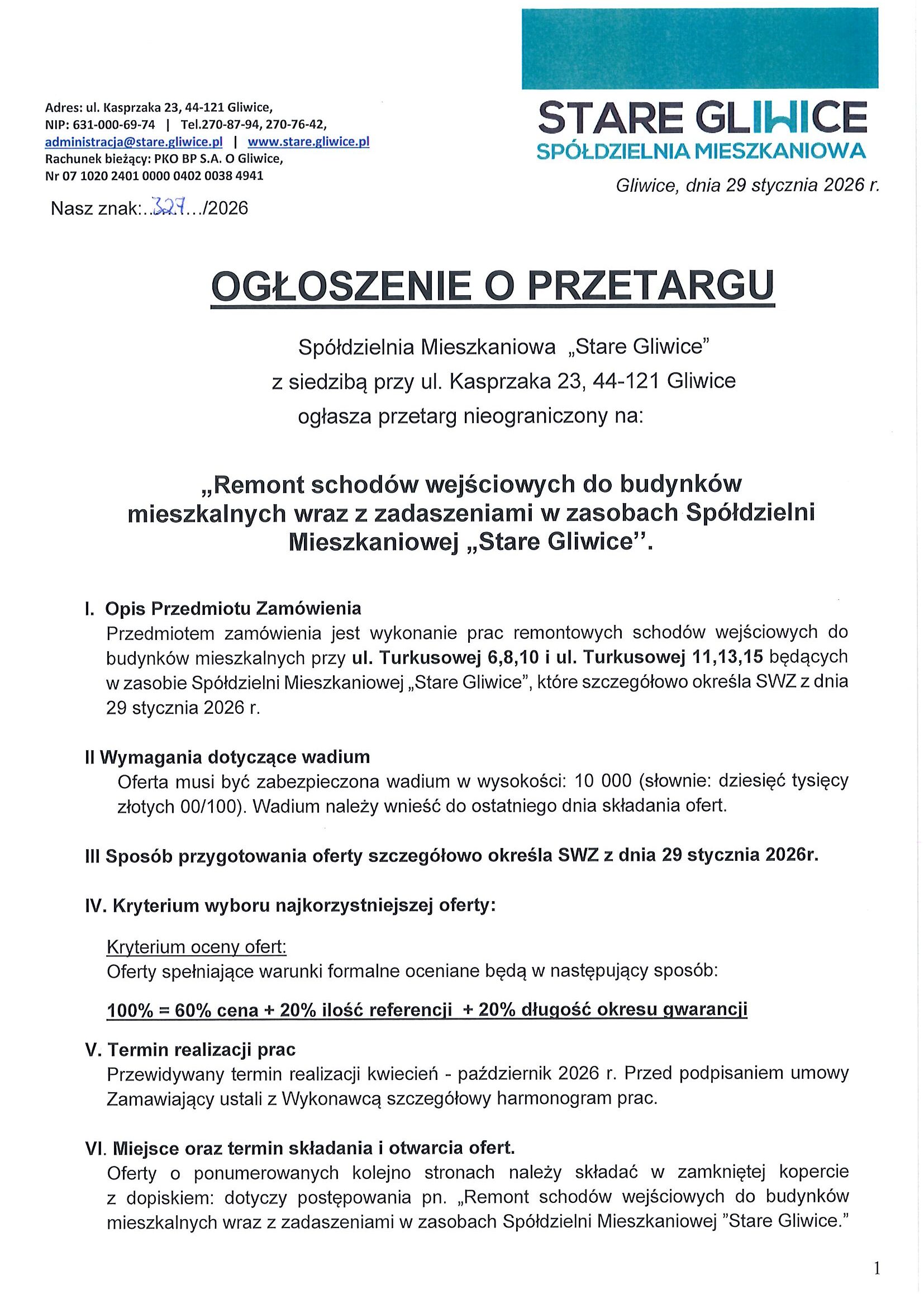 przetarg remont schod. str.1